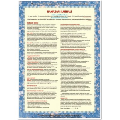 Ramazan İlmihali Posteri - Saten Kumaş